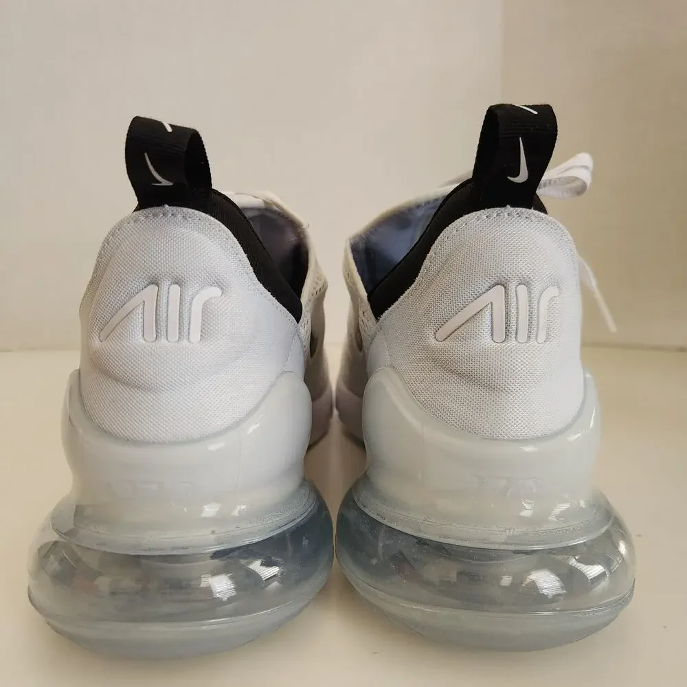 Nike Men's Air Max 270 Shoes, White/Black-White, 13